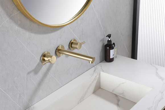 Смеситель для раковины Abber Emotion AF88121G Золото матовое Смеситель для раковины Abber Emotion AF88121G Золото матовое