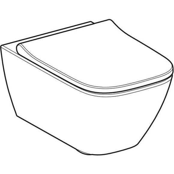 Унитаз Geberit Smyle Square 500.683.00.2 подвесной с сиденьем Микролифт