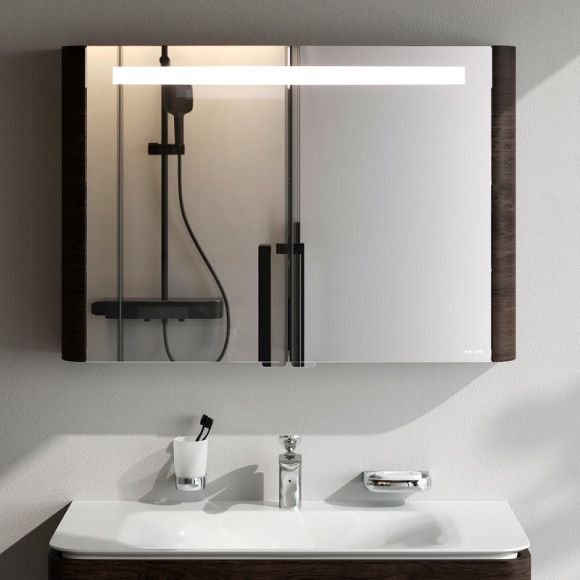 Зеркальный шкаф AM.PM Sensation 100 M30MCX1001TF с подсветкой Табачный дуб