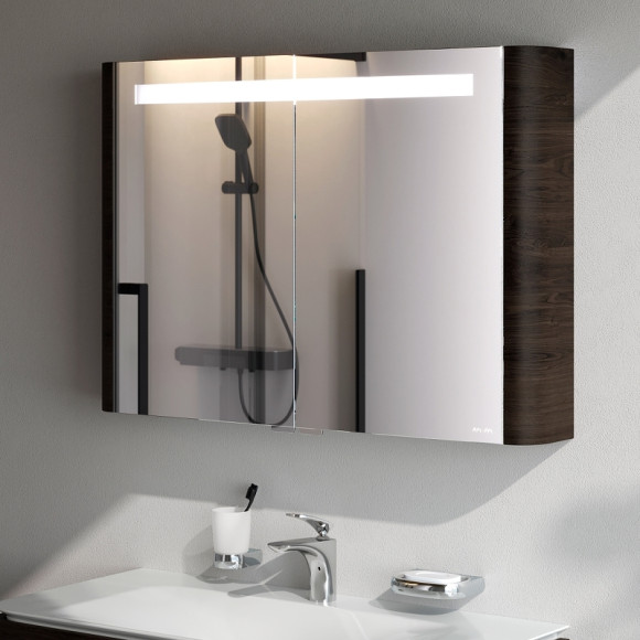 Зеркальный шкаф AM.PM Sensation 100 M30MCX1001TF с подсветкой Табачный дуб