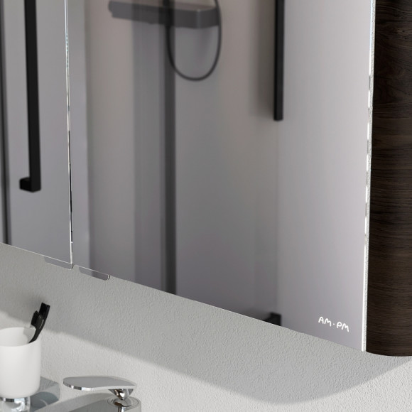 Зеркальный шкаф AM.PM Sensation 100 M30MCX1001TF с подсветкой Табачный дуб