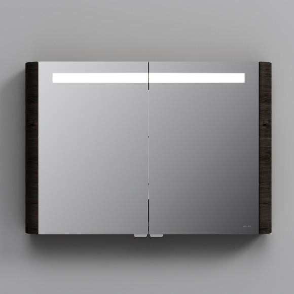 Зеркальный шкаф AM.PM Sensation 100 M30MCX1001TF с подсветкой Табачный дуб