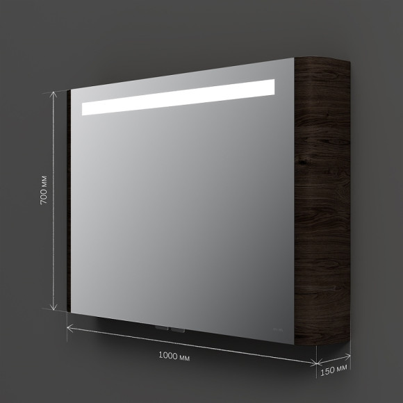 Зеркальный шкаф AM.PM Sensation 100 M30MCX1001TF с подсветкой Табачный дуб