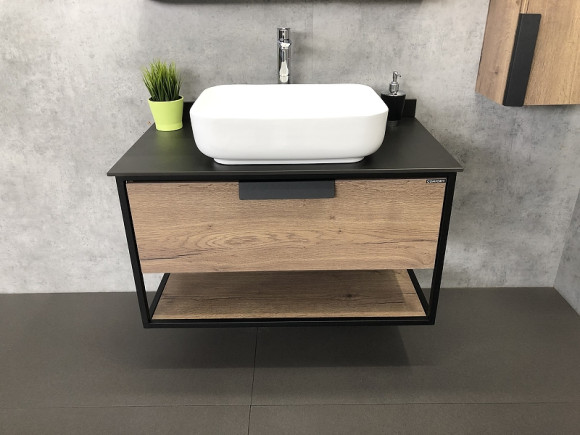 Тумба с раковиной Comforty Кельн 90 00004149965 подвесная Дуб темный Тумба с раковиной Comforty Кельн 90 00004149965 подвесная Дуб темный