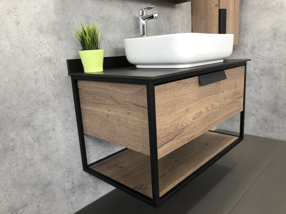Тумба с раковиной Comforty Кельн 90 00004149965 подвесная Дуб темный Тумба с раковиной Comforty Кельн 90 00004149965 подвесная Дуб темный