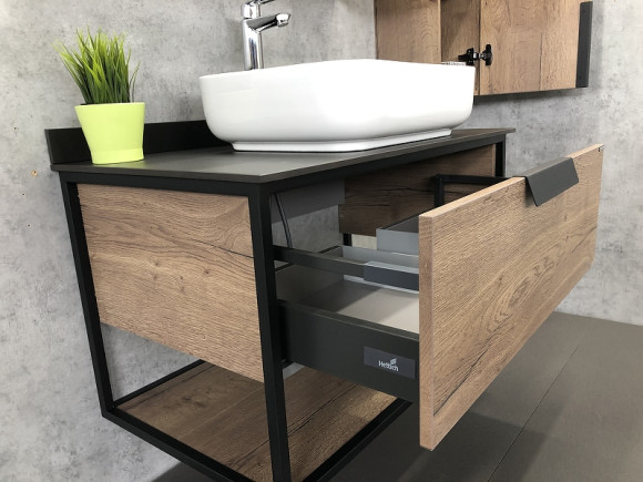 Тумба с раковиной Comforty Кельн 90 00004149965 подвесная Дуб темный Тумба с раковиной Comforty Кельн 90 00004149965 подвесная Дуб темный