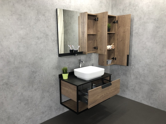 Тумба с раковиной Comforty Кельн 90 00004149965 подвесная Дуб темный Тумба с раковиной Comforty Кельн 90 00004149965 подвесная Дуб темный