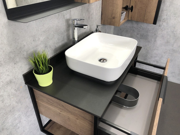 Тумба с раковиной Comforty Кельн 90 00004149965 подвесная Дуб темный Тумба с раковиной Comforty Кельн 90 00004149965 подвесная Дуб темный