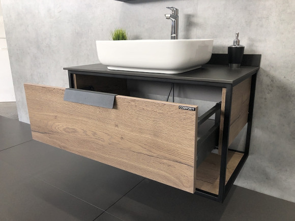 Тумба с раковиной Comforty Кельн 90 00004149965 подвесная Дуб темный Тумба с раковиной Comforty Кельн 90 00004149965 подвесная Дуб темный