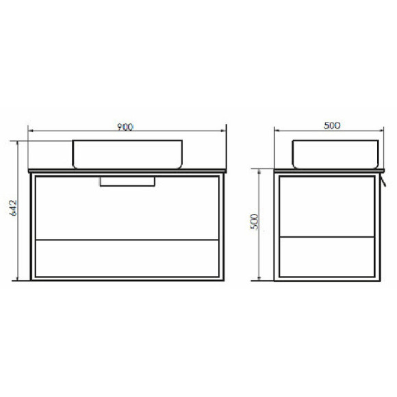Тумба с раковиной Comforty Кельн 90 00004149965 подвесная Дуб темный Тумба с раковиной Comforty Кельн 90 00004149965 подвесная Дуб темный