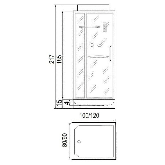 Душевая кабина River Tana 120x90 10000003120 с поддоном Душевая кабина River Tana 120x90 10000003120 с поддоном