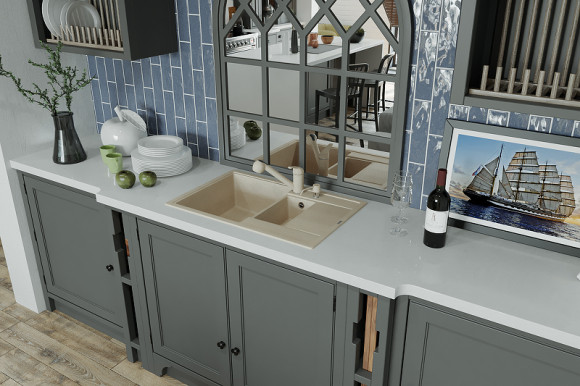 Кухонная мойка Florentina Липси-780К 20.250.D0780.107 Песочная Кухонная мойка Florentina Липси-780К 20.250.D0780.107 Песочная