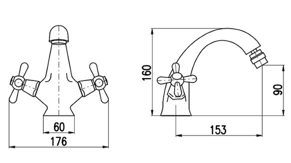 Смеситель для биде Rav Slezak Morava retro MK543.5 Хром Смеситель для биде Rav Slezak Morava retro MK543.5 Хром