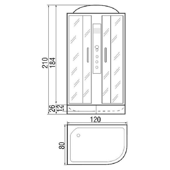 Душевая кабина River Dunay 120x80 ТН R 10000002106 с поддоном Душевая кабина River Dunay 120x80 ТН R 10000002106 с поддоном