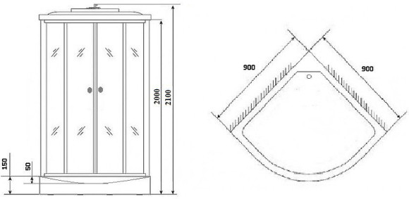 Душевая кабина Niagara Luxe 90x90 NG-7701G без гидромассажа Душевая кабина Niagara Luxe 90x90 NG-7701G без гидромассажа