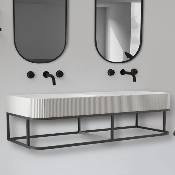 Консоль с раковиной Abber Stein 120 AS2646 Черная Консоль с раковиной Abber Stein 120 AS2646 Черная