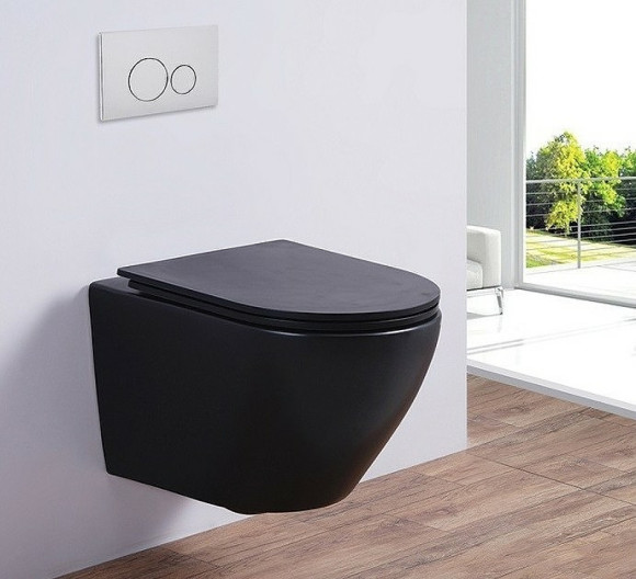 Унитаз Esbano Azalea ESUPAZALBM подвесной Черный матовый с сиденьем Микролифт
