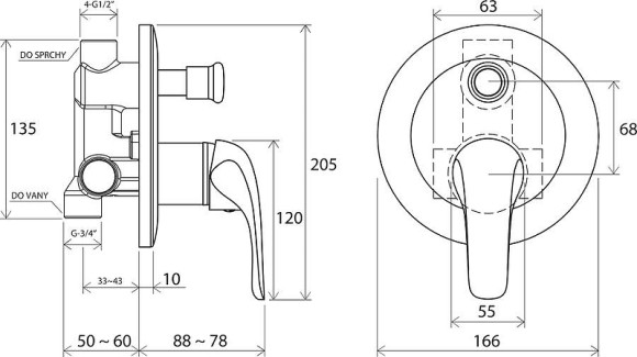 Смеситель для душа Ravak Rosa RS 061.00 X070014 Хром Смеситель для душа Ravak Rosa RS 061.00 X070014 Хром