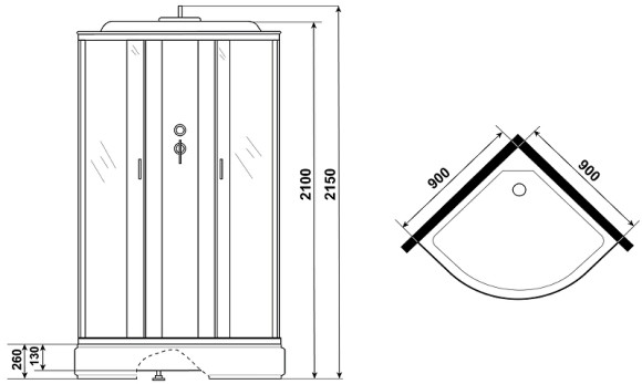 Душевая кабина Niagara Classic 90х90 NG-3501-14 без гидромассажа Душевая кабина Niagara Classic 90х90 NG-3501-14 без гидромассажа