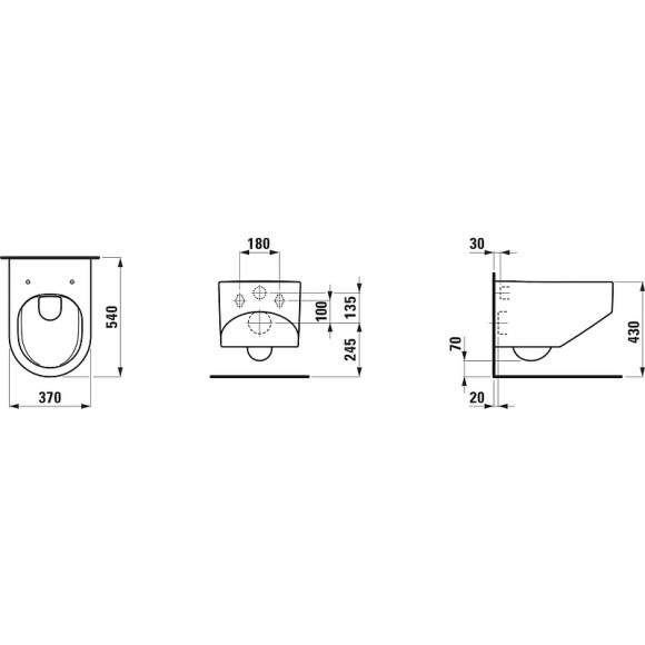 Унитаз Laufen Sonar 8.2034.1.757.000.1 подвесной Белый матовый без сиденья Унитаз Laufen Sonar 8.2034.1.757.000.1 подвесной Белый матовый без сиденья