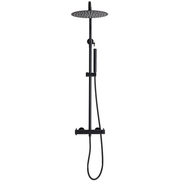 Душевая система Allen Brau Fantasy 5.11001-31 с термостатом Черная матовая Душевая система Allen Brau Fantasy 5.11001-31 с термостатом Черная матовая