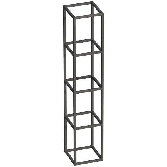 Полка Cezares Cadro 30 CADRO-30/30/160-4C-SO-MET-ST Черная матовая Полка Cezares Cadro 30 CADRO-30/30/160-4C-SO-MET-ST Черная матовая