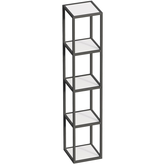 Полка Cezares Cadro 30 CADRO-30/30/160-4C-SO-MET-ST Черная матовая Полка Cezares Cadro 30 CADRO-30/30/160-4C-SO-MET-ST Черная матовая