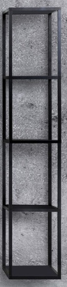 Полка Cezares Cadro 30 CADRO-30/30/160-4C-SO-MET-ST Черная матовая Полка Cezares Cadro 30 CADRO-30/30/160-4C-SO-MET-ST Черная матовая