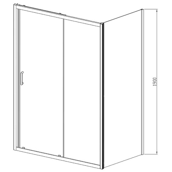 Душевой уголок Vincea Alpha 110x90 VSR-3AL9011CLB профиль Черный стекло прозрачное