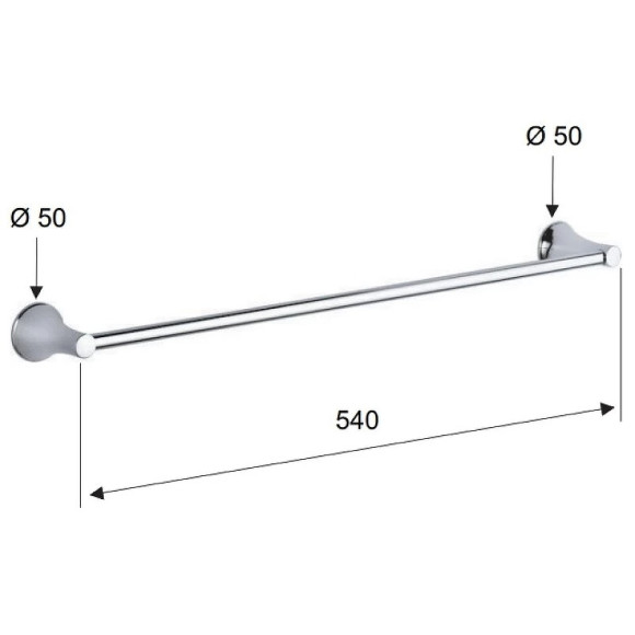 Полотенцедержатель Remer Delicata DE30CR Хром Полотенцедержатель Remer Delicata DE30CR Хром