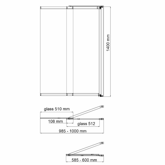 Шторка на ванну WasserKRAFT Main 100 41S02-100R Matt glass Fixed профиль Хром стекло матовое