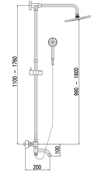 Душевая система Rav Slezak Termostat TRM88.5/5 с термостатом Хром Душевая система Rav Slezak Termostat TRM88.5/5 с термостатом Хром