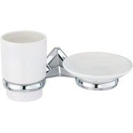 Стакан для зубных щеток с мыльницей WasserKRAFT Aller K-1126C Хром Стакан для зубных щеток с мыльницей WasserKRAFT Aller K-1126C Хром