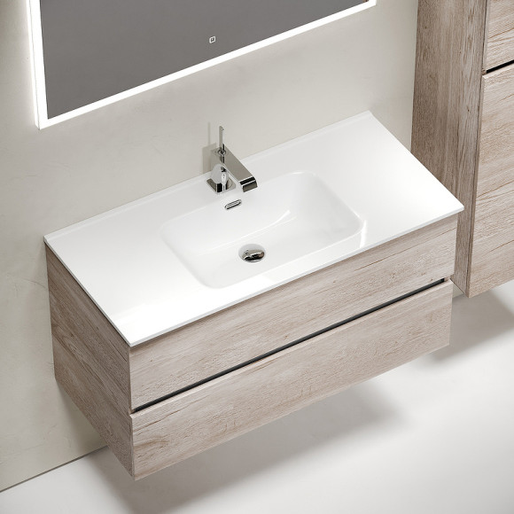 Тумба под раковину Sancos Urban 100 UR100EG подвесная Дуб Галифакс натуральный