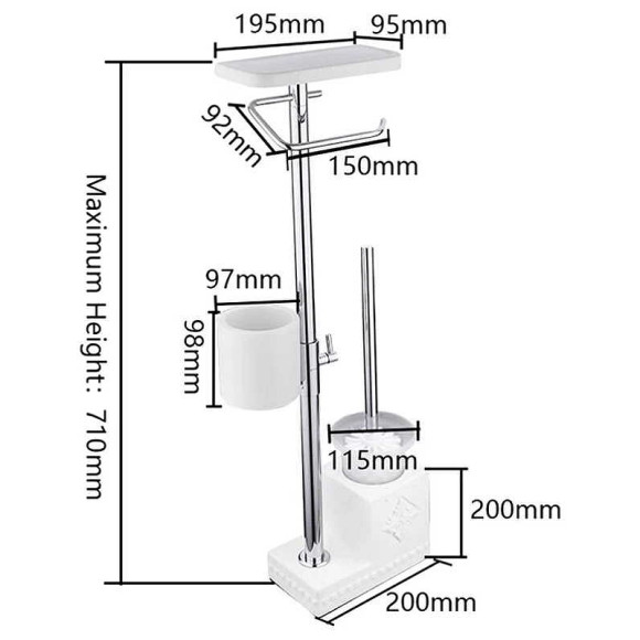 Напольная стойка Gappo G902-1 Хром Белый Напольная стойка Gappo G902-1 Хром Белый