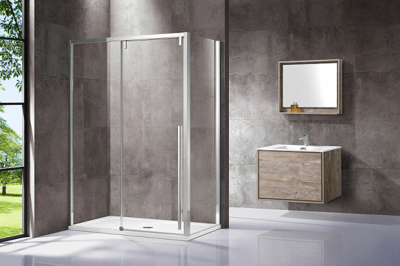 Душевой уголок Vincea Lugano 150х90 VSR-1L9015CL-1 профиль Хром стекло прозрачное