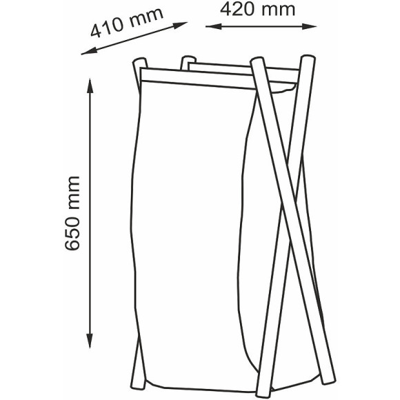 Корзина для белья WasserKRAFT Nau WB-772-L Серая