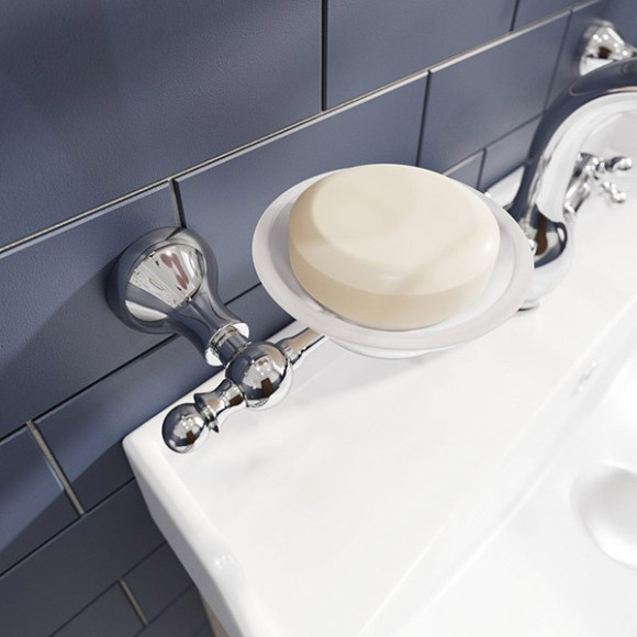 Стеклянная настенная мыльница Iddis Retro RETSSG0i42 Белая