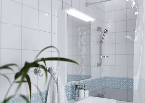 Зеркальный шкаф 1MarKa Соната 60 Ц0000007617 с подсветкой  Белый глянец