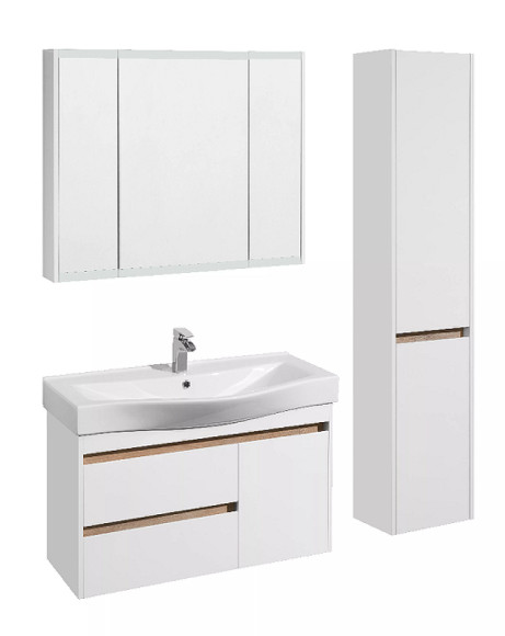 Зеркальный шкаф Aquaton Нортон 100 1A249302NT010 Белый глянец