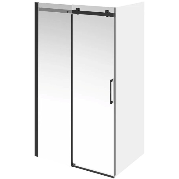 Душевая дверь Kerama Marazzi Cristallo 120 CT.120.SD.BLK.M профиль Черный матовый стекло прозрачное Душевая дверь Kerama Marazzi Cristallo 120 CT.120.SD.BLK.M профиль Черный матовый стекло прозрачное