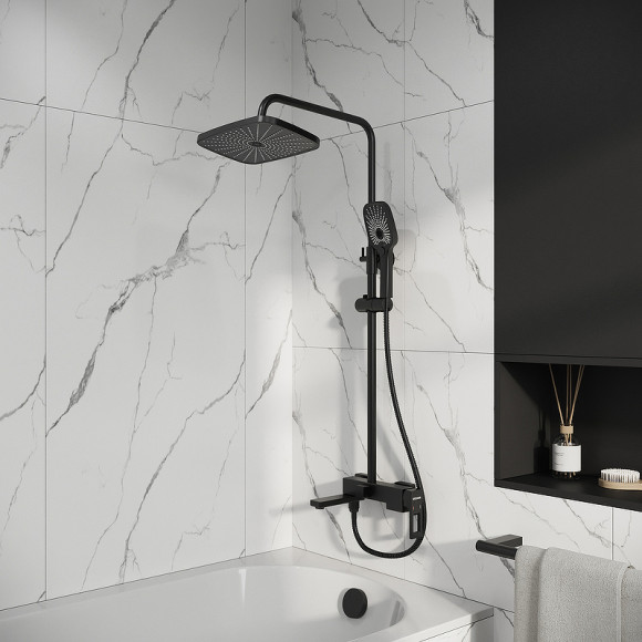 Душевая система Grossman Pragma 500.K35.03.210 Черная матовая Душевая система Grossman Pragma 500.K35.03.210 Черная матовая