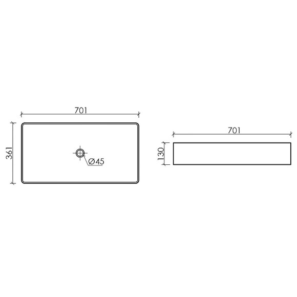 Раковина-чаша Ceramicanova Element 70 CN6071 Белая Раковина-чаша Ceramicanova Element 70 CN6071 Белая