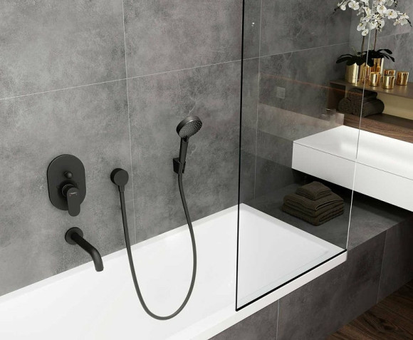 Смеситель для душа Hansgrohe Vernis Blend 71449670 Черный матовый Смеситель для душа Hansgrohe Vernis Blend 71449670 Черный матовый