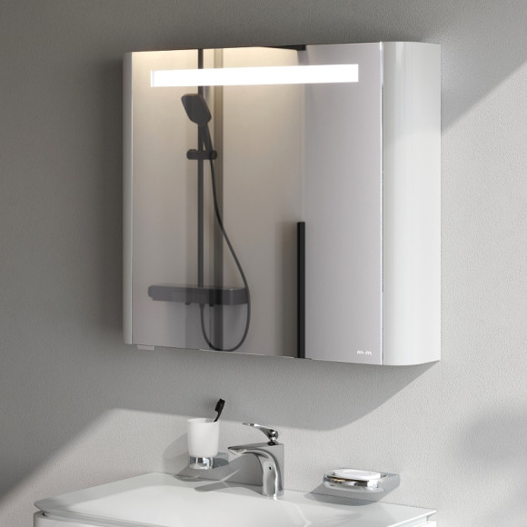 Зеркальный шкаф AM.PM Sensation 80 L M30MCL0801WG Белый глянцевый Зеркальный шкаф AM.PM Sensation 80 L M30MCL0801WG Белый глянцевый