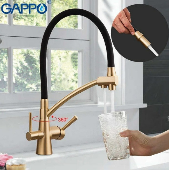 Смеситель для кухни Gappo G4398-1 Бронза Черный Смеситель для кухни Gappo G4398-1 Бронза Черный