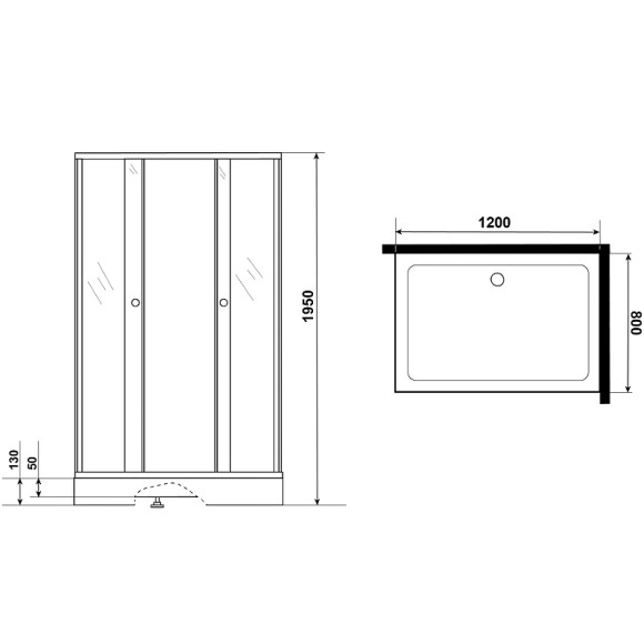 Душевой уголок Niagara Eco 120х80 NG-012-14Q Black профиль Черный стекло с рисунком Душевой уголок Niagara Eco 120х80 NG-012-14Q Black профиль Черный стекло с рисунком