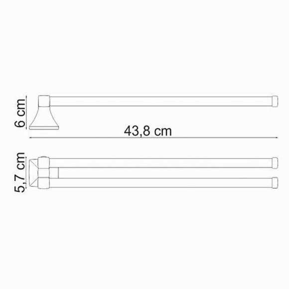 Полотенцедержатель WasserKRAFT Wern K-2531 поворотный Хром