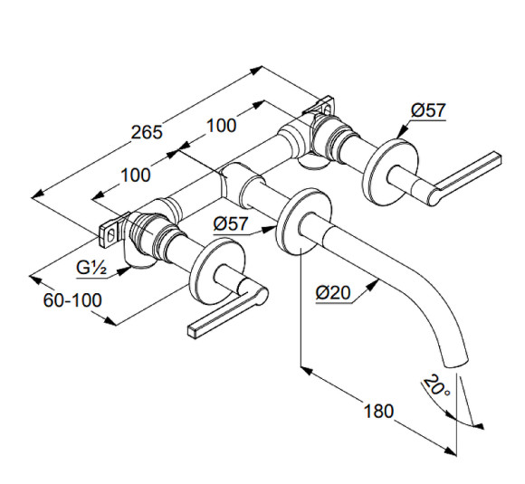 Смеситель для раковины Kludi Nova Fonte 201440515 Хром