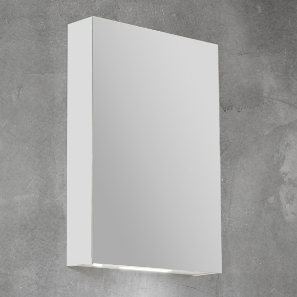 Зеркальный шкаф BelBagno 60 R SPC-1A-DL-BL-600 с подсветкой Сатин Зеркальный шкаф BelBagno 60 R SPC-1A-DL-BL-600 с подсветкой Сатин